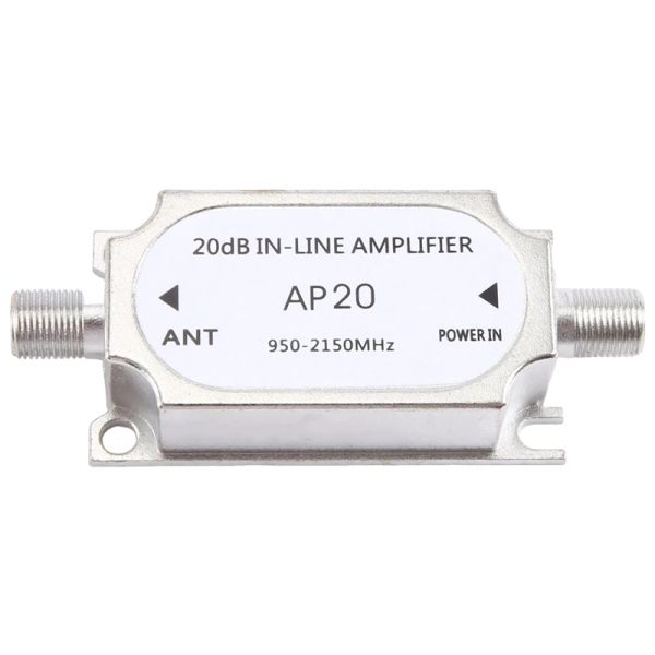 Satellite AP20 Satellite 20 dB Amplificateur en ligne Booster 950-2150 MHz Signal Spooster pour la vaisselle du canal de câble d'antenne du réseau Dish