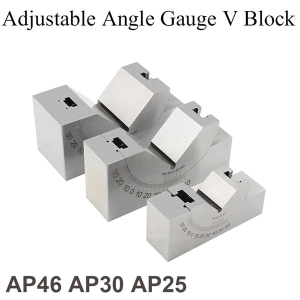 AP25 AP30 AP46 fraiseuse pièces de précision Micro tampon réglable 0/30/60 jauge d'angle V bloc pêcheur outil supérieur pour meuleuse 240307