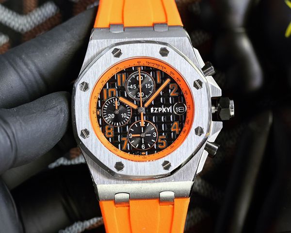 APA19 montre pour hommes nouvelle montre pour hommes à grande échelle montre à Quartz de haute qualité haut de gamme marque de luxe montre bande de caoutchouc mode pour hommes