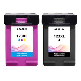 APAPLIK pour HP 123 Remplacement de cartouche compatible pour l'encre pour HP123xl DeskJet 1110 2130 2132 2133 2134 3630 3632 3638 3830