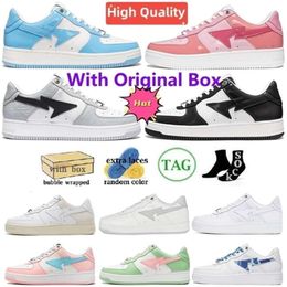 Apbapesta Box met schoenen Ap loopschoenen Sneakers Trainers Modeontwerper Roze Lakleer Zwart Wit Combo Grijs voor Heren Dames Pastel Pack Abc Camo