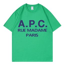 APC Frans modemerk Heren T-shirts Printletter Designer T shirts voor dames luxe