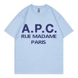 APC Frans modemerk Heren T-shirts Printletter Designer T-shirts voor dames luxe