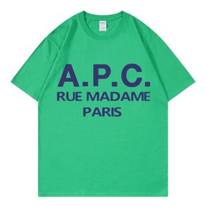 APC French Fashion Brand Mens T-shirts Print Letter Designer T-shirts For Womens Luxury T-Shirts Streetwear Tee Tees Femmes surdimensionnées Shirts APC Tshirts 5293