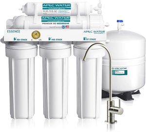 APEC Water Systems ROES-50 Essence Series Top Tier 5-traps gecertificeerd, ultraveilig drinkwaterfiltersysteem met omgekeerde osmose