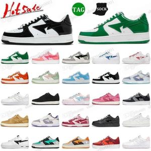 Apes Sta sk8 Chaussures décontractées APBapesta Designer Nigo hommes femmes APBapestas noir stas Cuir verni M2 Comics bleu rouge Bordeaux beige daim ABC Camo Green baskets