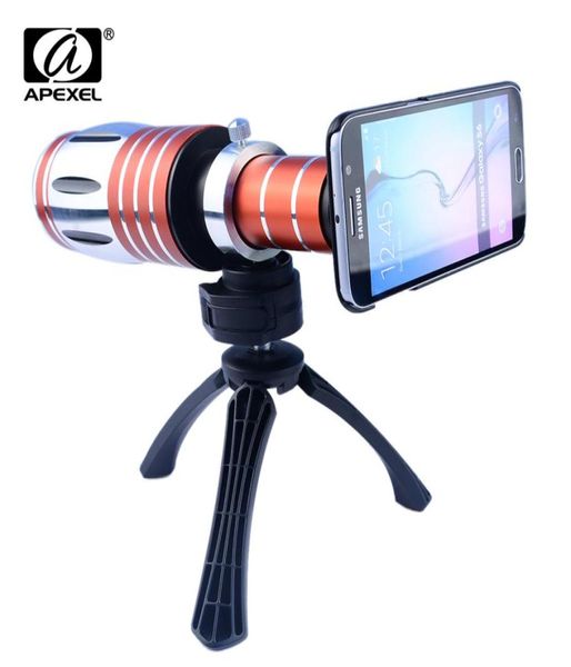 APEXEL Aluminium 50x Zoom Télescope Camera TripAd and Case 50X TELEPO Lens pour iPhone Samsung Smartphone Lens1659216