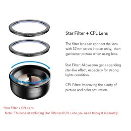 Apexel HD 100 mm Macro Micro Lens Professionele mobiele telefoonlenzen+CPL+Star Filters voor iPhonex XS Max Samsung S9 All Smartphone