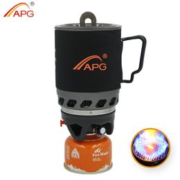 APG 1400 ml draagbaar wandel-camping-gasfornuisbranderssysteem en koken zonder afvoer2798