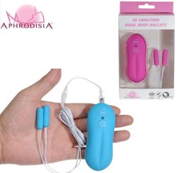 APHRODISIA 10 vitesses double oeuf vibrant Mini balle vibrateur Gspot stimuler la Masturbation féminine masseur jouets sexy pour les femmes7341273