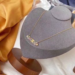 APMM Monacoo hanger ketting Nieuw in luxe fijne sieraden ketting voor dames 18k gouden plaat hart Designer Fashion parelkanaal