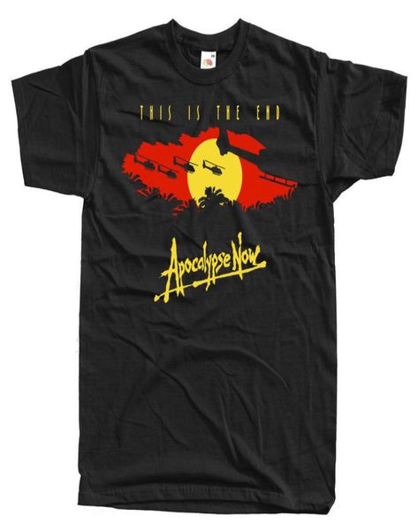 Apocalypse Now Picta de película Camiseta Negro Todos los tamaños s a 5xl V27 Classic Cotton Men redondeo Collar de manga corta Top Tee5240019