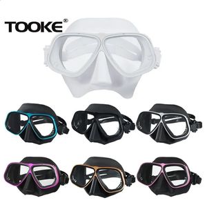 Le masque de plongée sans cadre en alliage similaire peut être équipé de lunettes de masque de myopie faible volume 65cc masque de plongée tube humide gonflable 240429