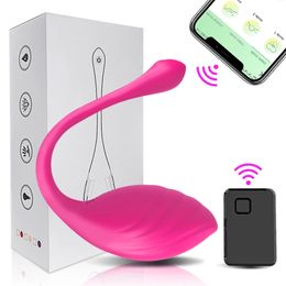Aplicación Bluetooth Control Vibrador femenino para mujeres Estimulador de clítoris Inalámbrico Punto G Consolador Amor Huevo Juguetes sexuales Adultos 240227