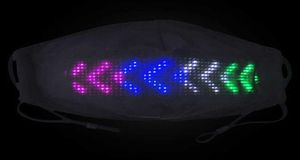 APP-bediening Unisex LED Rave-afbeelding Bluetooth Tekstanimatie Bewerkbaar lichtmasker USB Oplaadbaar voor feesten X039mas Halloween2285331