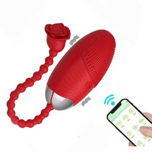 App di controllo mobile Rosa vibratore indossabile Uovo vibrante che salta per mutandine da donna Masturbazione Forniture per adulti Coppia 18