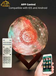 Application Quran haut-parleur nocturne Light 3d Starry Lamp Wire sans fil Coran Veilleuse Coranique Lamp Bluetooth Muslim Bluetooth 240418