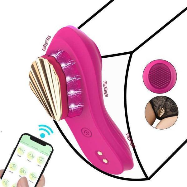 Vibromasseur portable télécommandé par application, pour culottes, sous-vêtements, stimulateur de Clitoris Sexy, fournitures pour 18 femmes adultes