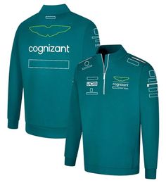 Одежда 2023 Team Hoodie Толстовка для гонщиков Формула 1 Гоночный костюм Мужская и женская одежда для болельщиков MOTO Спортивные куртки на половине молнии Топы
