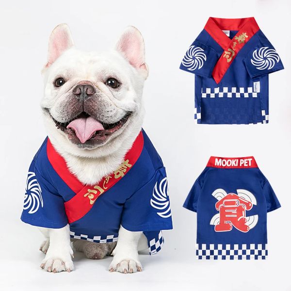 Ropa Ropa para perros Gatos Camisa de verano para mascotas Kimono japonés Bulldog francés Corgi Chihuahua Alive Marca Toy Terrier Traje de cachorro para perros