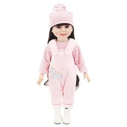 Vêtements Vêtements de poupée 43 cm Articles Kawaii Vêtements de poupée de mode Robe 18 pouces Accessoires de poupée pour American Girl DIY Dressing Game Present