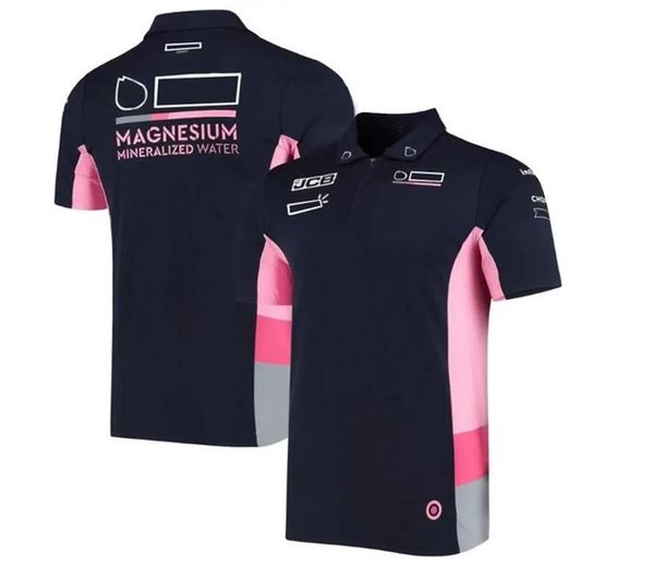 Ropa F1 nueva temporada uniformes del equipo fanáticos de los hombres camiseta de solapa de manga corta trajes de carreras deportivos casuales