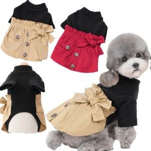 Kledingmode Zwart Gebreide Hond Hoodie Jurk Rood Kahai Hond Kleding Voor Kleine Middelgrote Honden Sweatshirt Meisjes Jurken York XXL