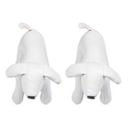 Kleding Hot Sale 2x Leather Dog Mannequins Standing Position Dog Modellen Toys Pet Animal Shop Display Mannequin White M