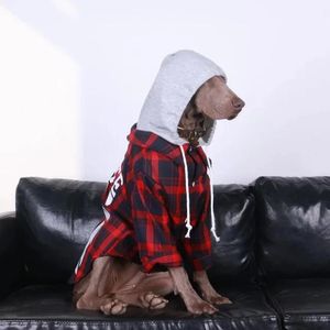 Ropa Ropa para perros grandes Camisa a cuadros de otoño e invierno Golden Retriever Labrador Husky Abrigos gruesos y cálidos para perros Accesorios para perros