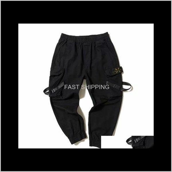 Ropa para hombre Venta de verano Moda Harem Pantalones de carga Casual Flojo Hip Hop Color Sólido Masculino Capris Ropa Drop Entrega 2021 Yctlz