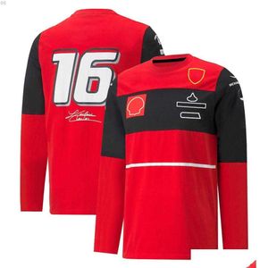 Ropa Nuevas camisetas para hombres Motocicleta Verano F1 Traje de carreras Camiseta Camiseta Forma 1 Equipo Conductor Manga larga Monos para hombre Se puede personalizar Drop Deliv