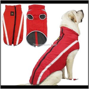 Kledingbenodigdheden Thuis Tuin Drop Levering 2021 Grote kleding Herfst en Golden Retriever Large Dogs Pet Clothing Winter Reflective Warm Ther