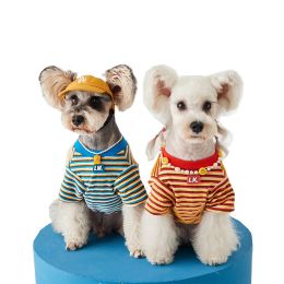 Vêtements TawneyBear été rayé t-shirt concepteur chien vêtements Yorkshire Corgi Bichon bouledogue français Schnauzer mode gilet