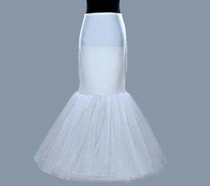 Apparel Vente entière en stock plus taille un / 1 cerceau de cerceau de jupon glissade Crinoline pour les robes de mariée sirène sous-juge des femmes