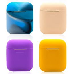 Apple Airpods 12 fundas de silicona suave TPU funda protectora ultrafina funda para auriculares sin gancho