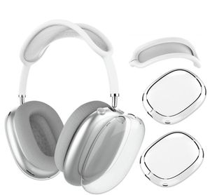 Pour Airpods Max bandeau casque pro écouteurs accessoires Transparent TPU solide Silicone étanche étui de protection AirPod Max casque casque couverture