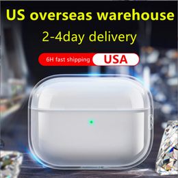 Cover voor Apple AirPods Pro 2 AirPod Pros Air Pods Gen 3 2e 3e generatie ANC Draadloze Bluetooth-oortelefoon Koptelefoon Draadloos oplaaddoos Schokbestendig hoesje