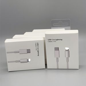 500pcs for Apple Fast Charging USB C Type C cables Male To 8Pin Lightning Male PD Cable 1M With Box