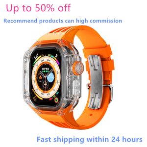 Apple pour la série 8 Ultra 49 mm 1,99 pouces écran de couleur mixte Silicagel Fashion Watch Case avec montres intelligentes multifonction