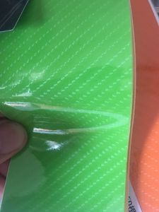 Apple Green 6D Gloss koolstofvezel vinyl voor auto wrap afdekkende folie zoals echte koolstofvezelfilm met lucht bubble gratis 1,52 * 20m / roll 5x66ft