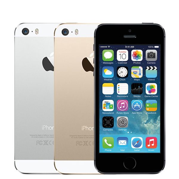 Apple iPhone 5S Dual Core 16GB/32GB/64GB ROM 1GB RAM 8MP Cámara IOS Touch ID Desbloqueado de fábrica Teléfono celular original