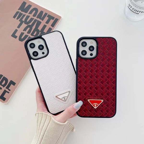 Apple IPhone Case Noir Blanc Rouge Marron Cas Lettre De Mode De Luxe Étanche Résistant À La Saleté Designer Couples Femmes Étui Équipé