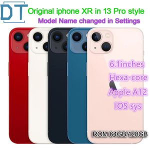 Apple iPhone XR d'origine dans le téléphone de style iPhone 13 Débloqué avec la boîte iPhone13Apparence de l'appareil photo 3G RAM 64 Go 128 Go ROM smartphone, A+Excellent état