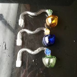 Olla de manzana, entrega aleatoria de colores, accesorios de vidrio para cachimba al por mayor, accesorios para bong, envío gratis, grande y mejor