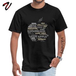 Apple Quote WordCloud Text Letter Print Tops Shirt Europa Merk Mode Streetwear Tshirt voor Mannen Programmeur T 210629