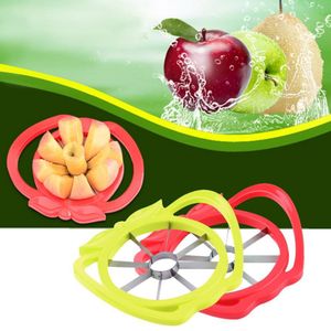 Apple Slicer Cutter Corer Divider En Plastique En Acier Inoxydable Cuisine Fruit Outil couteau ensemble en bloc