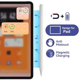 Stylet magnétique crayon de dessin capacitif deuxième génération stylet de charge sans fil iPad Pro 3 11 12.9 Mini 6 Air 4 5 6 tablette