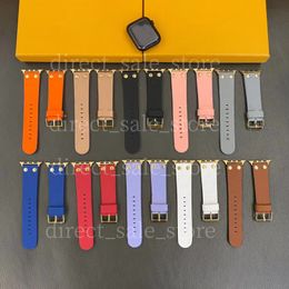 Band de montre Apple 38 40 41 42 44 45 49 mm Wristband de bougie de montres en cuir de flor
