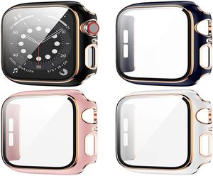 Apple Watch Case Cover 38 40 41 mm ingebouwde gehard glazen schermbeschermer Volledige omslag IWatch Series1966605