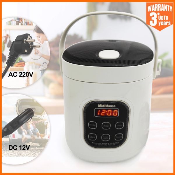 Appareils 12V 24V 220V mini riz cuisinier camion de voiture Porridge Cuisine Hine Food Steamer chauffage Boîte à lunch Boîte de repas chauffeur